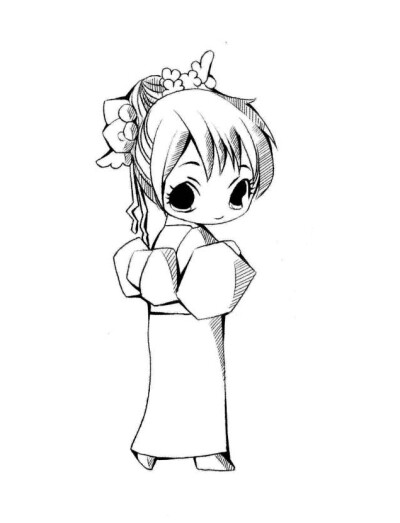 古风q版 线稿大全,漫画上色线稿大全