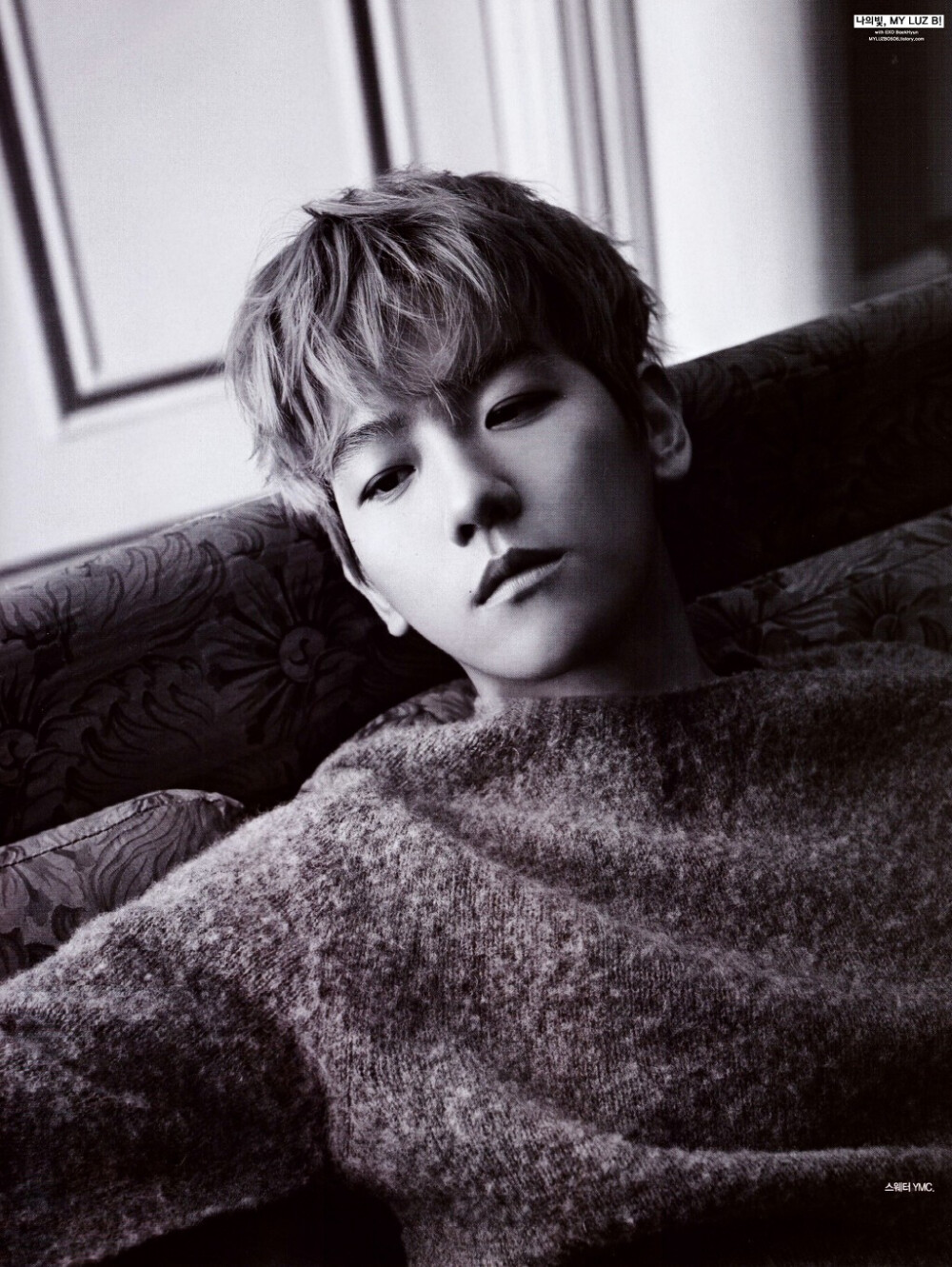 边伯贤 黑白 beak hyun