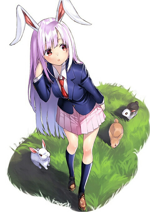 【疏璃】二次元 意境 头像 小清新 高清 插画 简洁 女生 呆萌 唯美