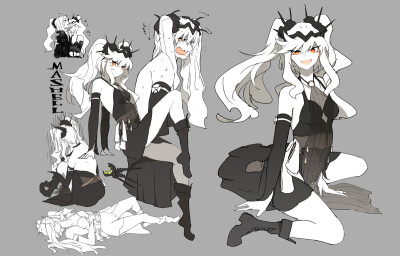 少女 动漫 二次元 插画 壁纸 p站 人设 绘画素材 舰娘 原创 abyssal