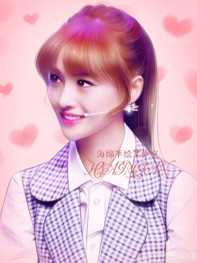 郑爽女神 手绘 小海绵