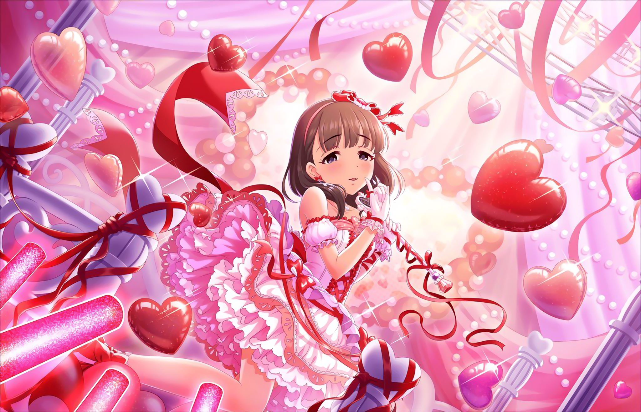 cgss 佐久间麻由 手机游戏 爱马仕 im@s 少女 萌妹 插画 壁纸