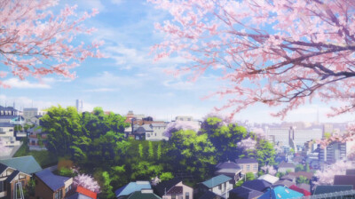 【截图】樱花 动漫 二次元 插画 背景 日常 美景