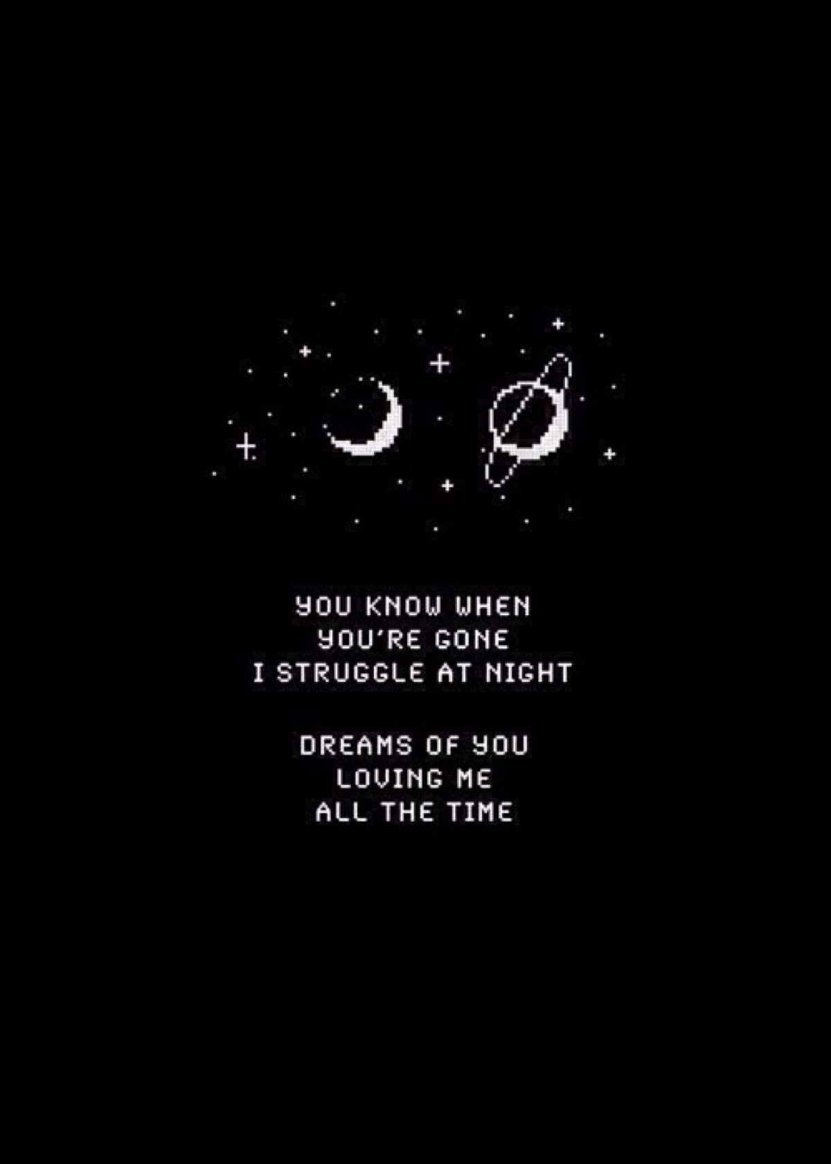 像素风简洁文字壁纸 黑色系