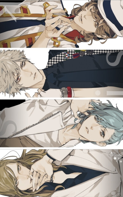 歌之王子殿下# #quartet☆night#寿岭二,黑崎 兰丸,美风 蓝,卡缪