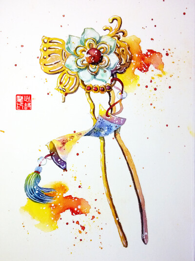 古风手绘饰品