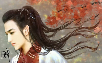 有匪君子 妖孽 美男 汉服 手绘 中国风 翩翩君子 水粉 古风 复古