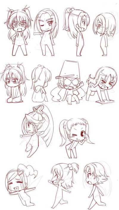 【绘画教材】各种头发的绘画方法~ 0 200 伊静婷  发布到  q版人物