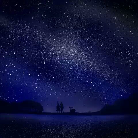 夜晚星空唯美