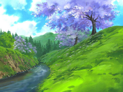 「美图」—#水彩# #插画 # #手绘# #唯美# #清新# #动漫场景# #壁纸