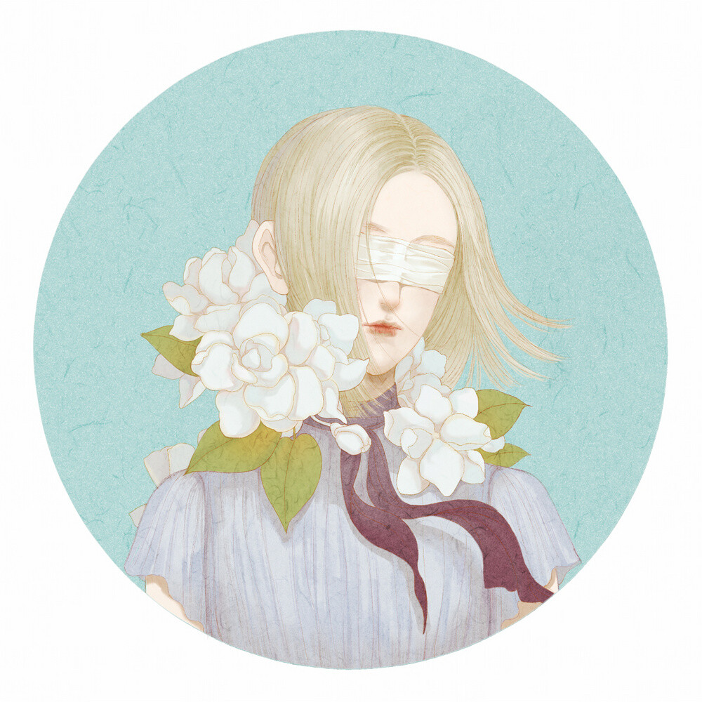涂鸦王国 插画 人物 森系 手绘 唯美 意境 壁纸 背景 花 原创 森系