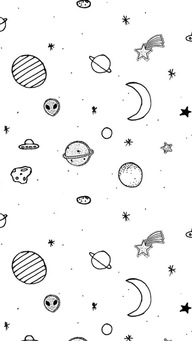 黑白 天文 星球 壁纸 锁屏 背景图 平铺