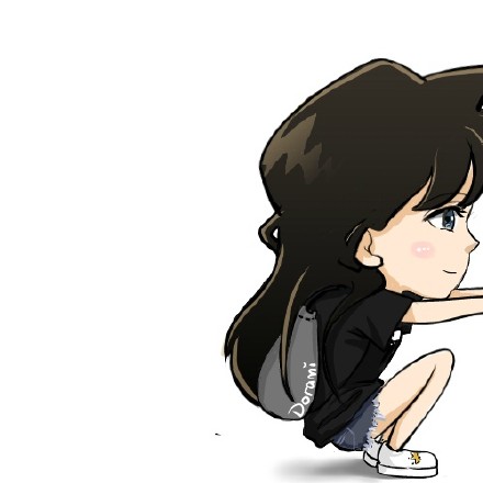 名侦探柯南毛利兰情侣头像手机壁纸插画师dorami