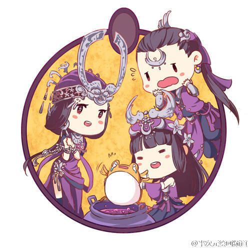 剑网三#各门派全家福系列#五毒#q版#绘师: ya_鼻涕泡 【侵删】