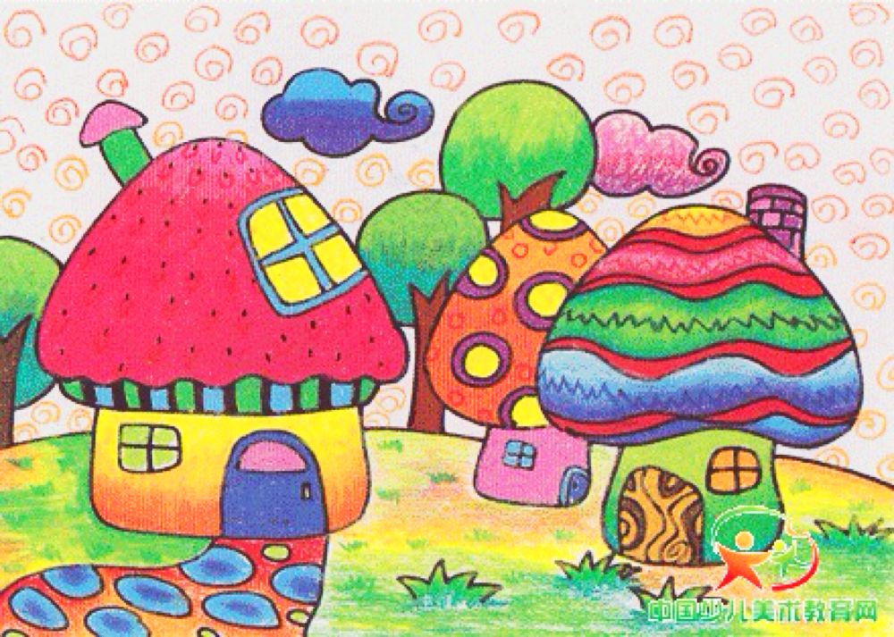 一年级美术蘑菇家园图片