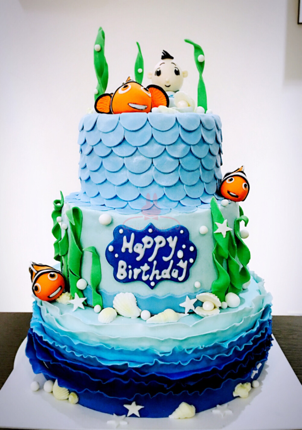 海底世界翻糖蛋糕