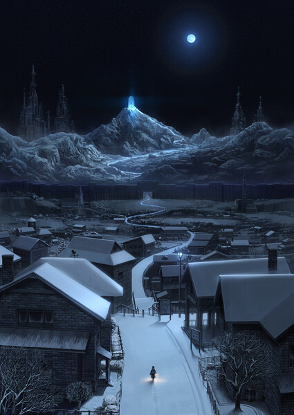孤独を越えて ふぉ～ど 意境 插画 星空 唯美 黄昏 夕阳 风景 壁纸
