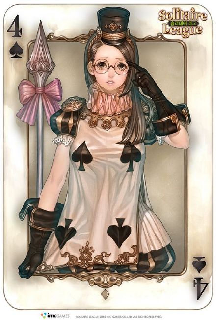 动漫 插画 人物 萝莉 洋服 洛丽塔 洋装 lolita 扑克 美女纸牌 maggi
