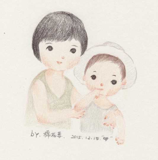 彩铅手绘练习@棉花篓 亲子