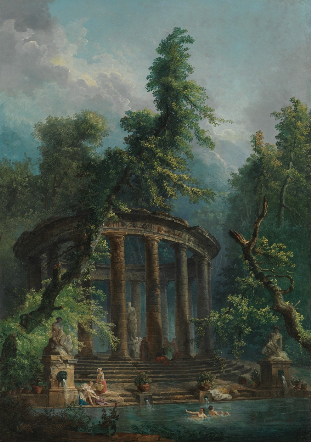 的古代遗迹产生了极大的兴趣,创作了著名的风景画《废墟的吕贝尔》,他