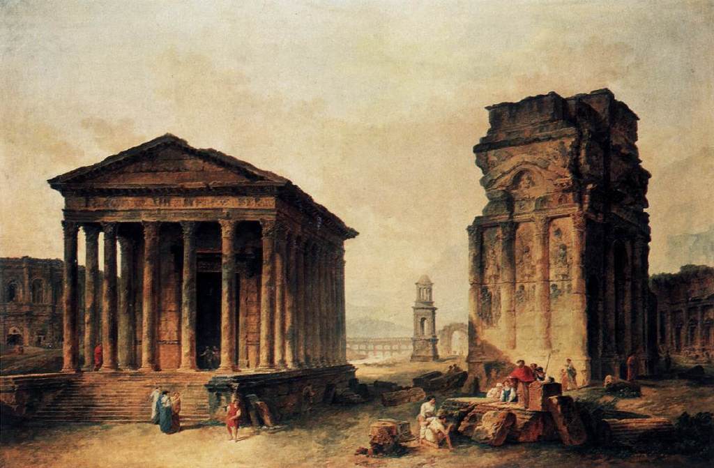 18世纪法国画家hubert robert,1754去意大利留学,在那里整整度过了11