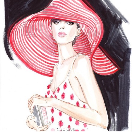 lena kerrussina fashion illustrator