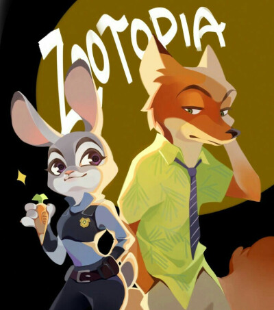 zootopia 疯狂动物城～狐兔cp 狐尼克&兔朱迪兔子 狐狸