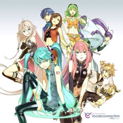 动漫 初音未来 v家 ia 镜音双子 gumi kaito mayu meiko luka