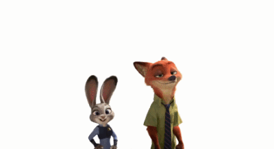疯狂动物城·朱迪·尼克·兔子·狐狸·有爱cp·情侣·搞笑·迪士尼