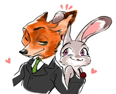 狐狸和兔子情头拟人图片