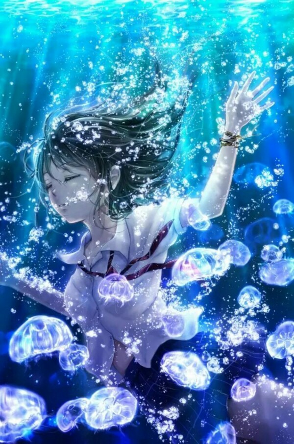 p站 唯美 二次元 夜空 泪水 镜面 天空 白云 孤独 星空 头像 下雨
