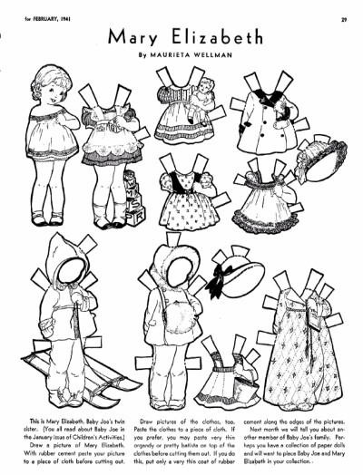 画纸娃娃少女和衣服图片