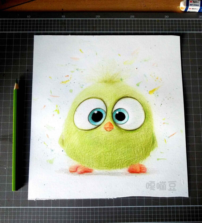 查看《彩铅手绘~愤怒的小鸟》原图,原图尺寸:1519x1678