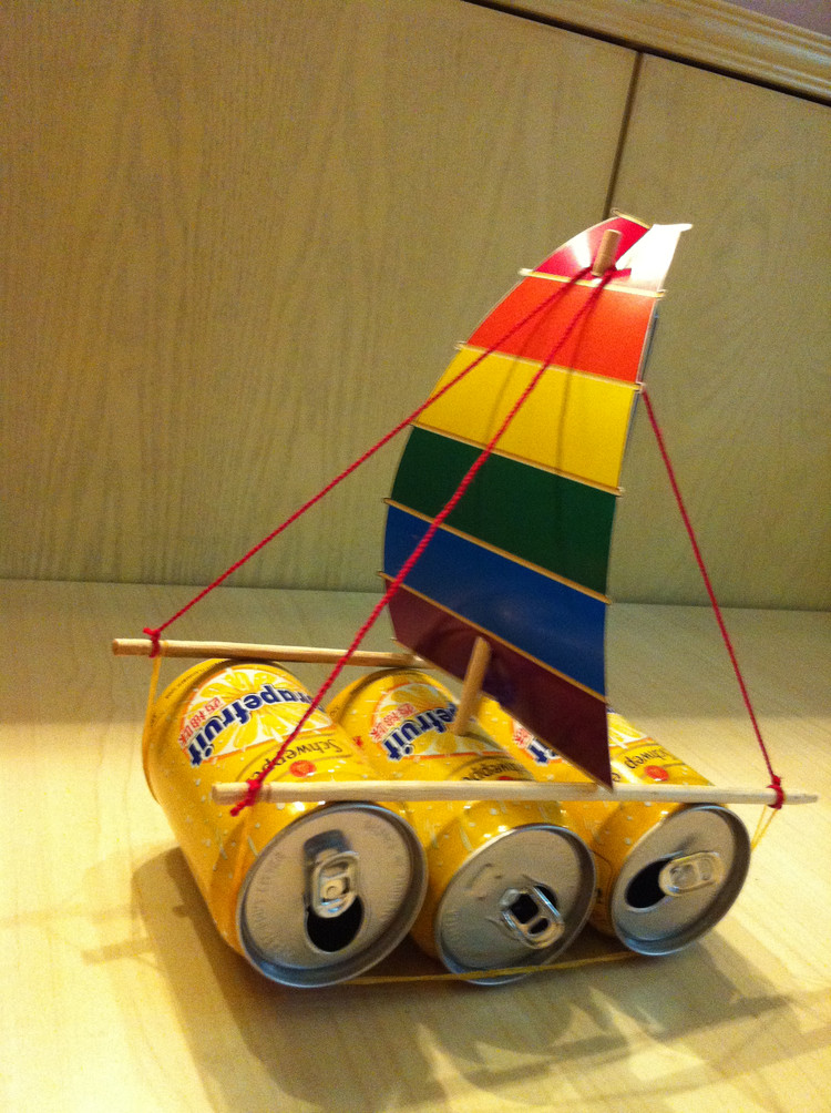 易拉罐手工小制作帆船
