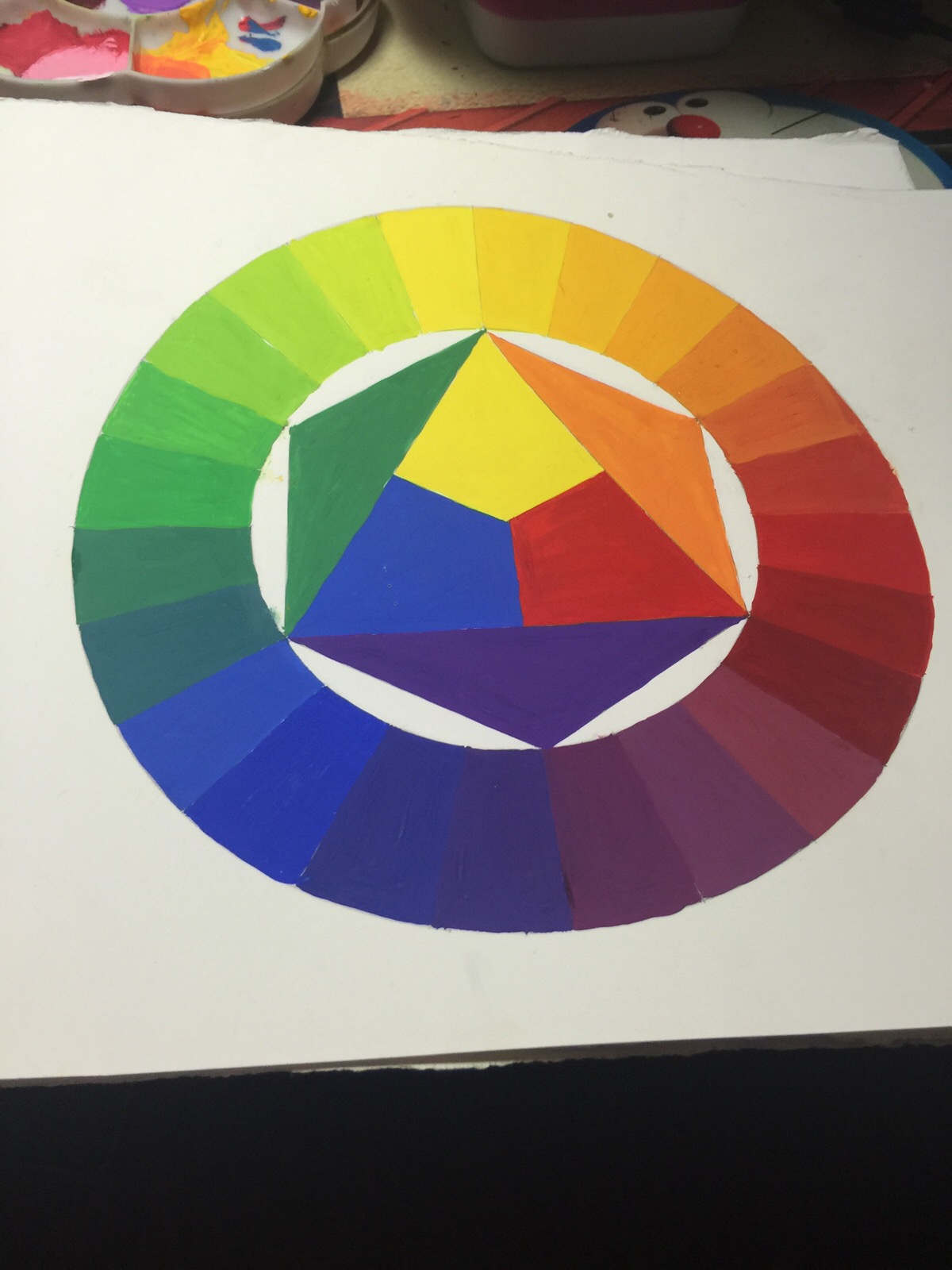 色彩构成24色环作业图片