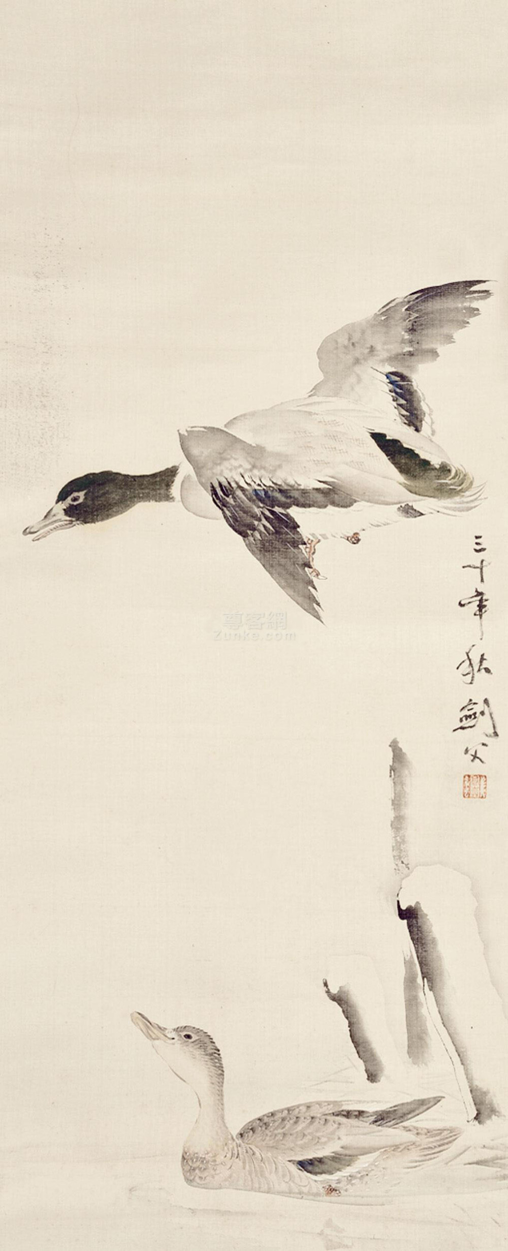 高剑父 花鸟 轴作品欣赏