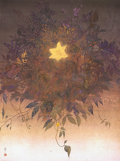 日本当代工笔画家手冢雄二(tezuka yuji),擅长胶彩画.