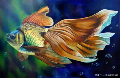 金鱼 油画