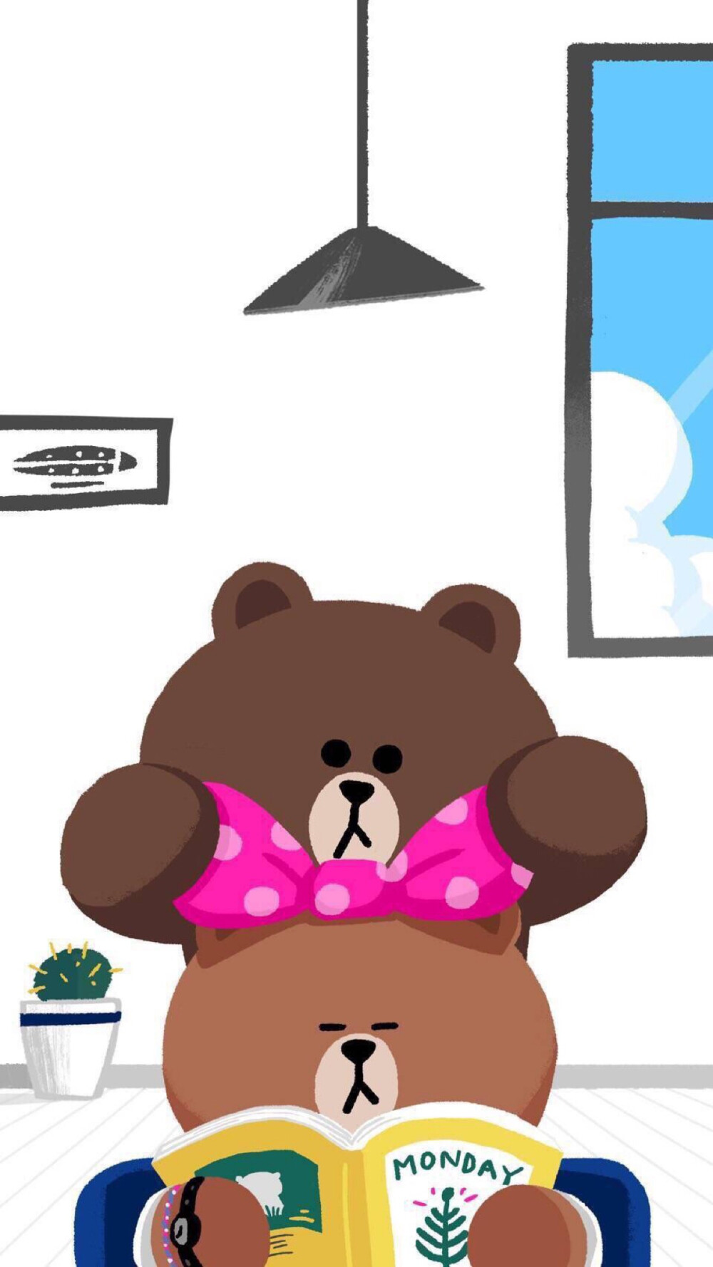 iphone 壁纸 line cony brown 可妮 布朗