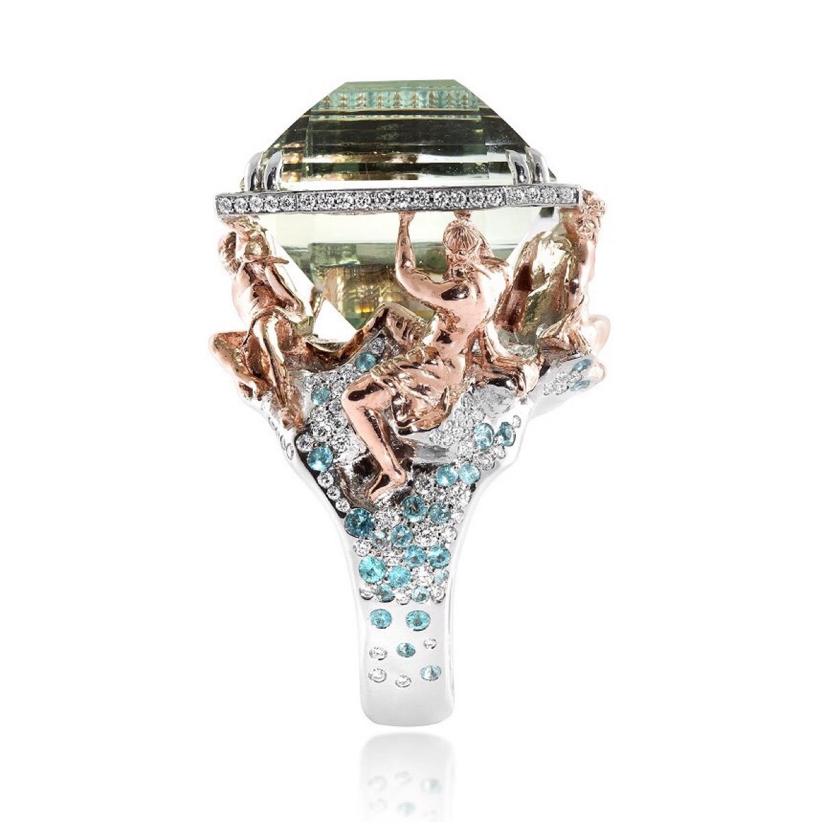 hommage piazza navona 玫瑰金戒指,by alessio boschi