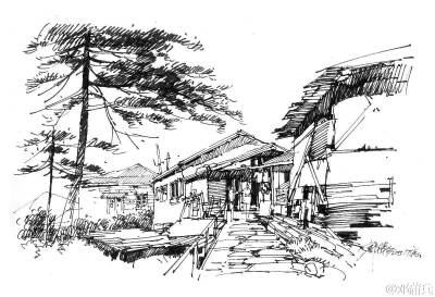 钢笔画