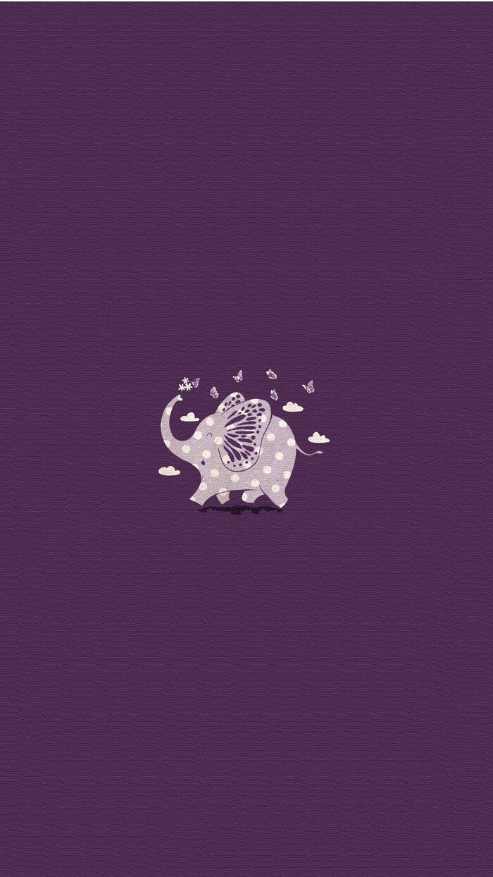 壁纸 紫色 简约 大象