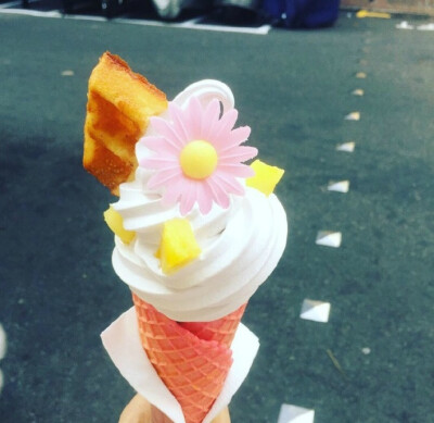 小雏菊甜筒 这么小清新