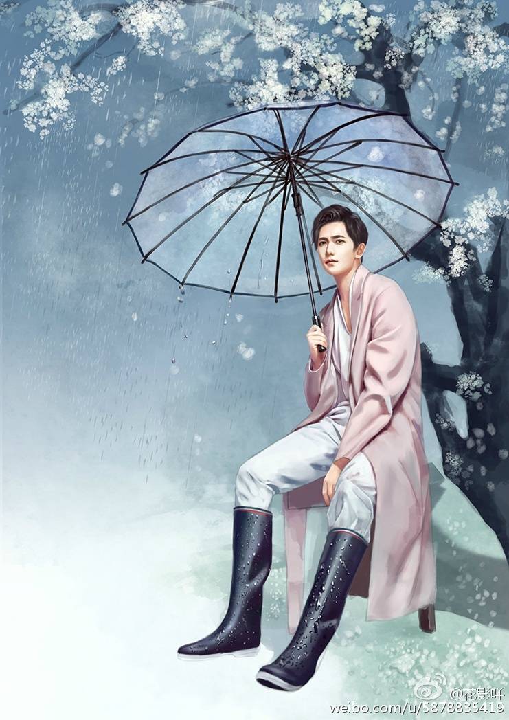 杨洋 手绘 美如画 cr水印