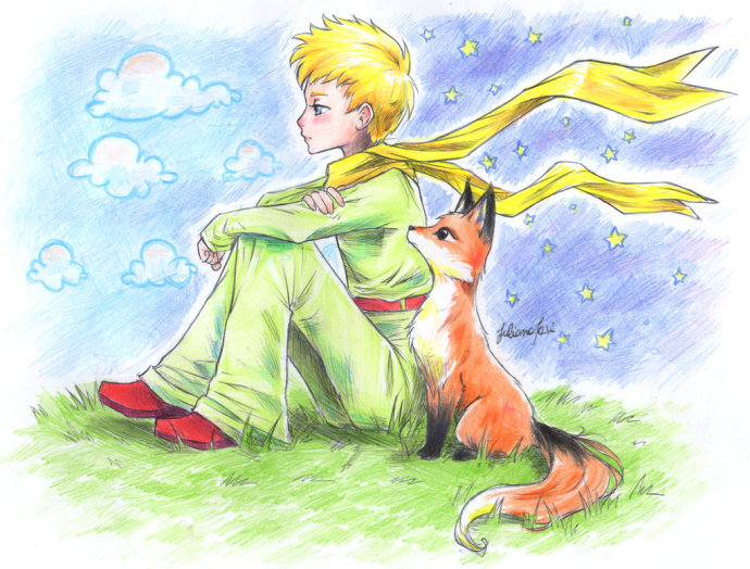 小狐狸和小王子简笔画图片