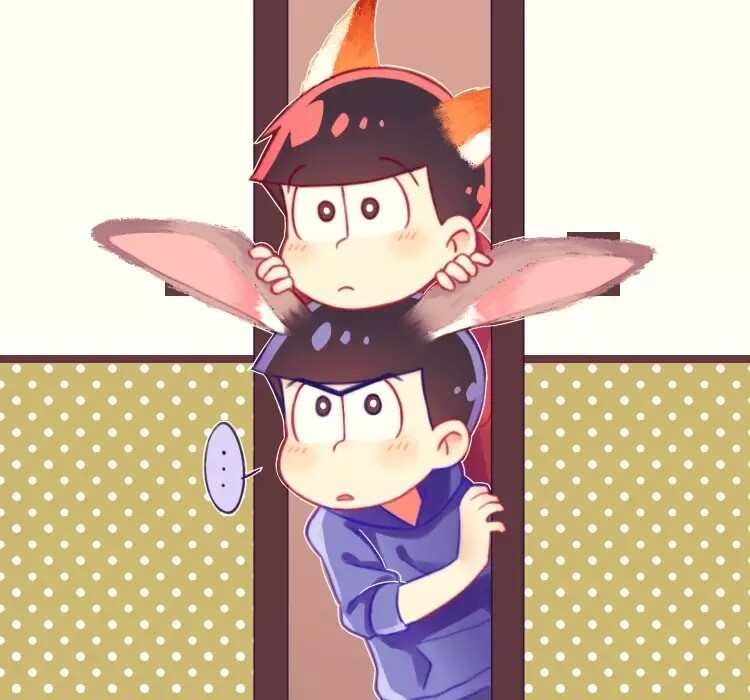 沐湷搬运动漫 阿松先生 男子 可爱 长兄松 小松 空松 狐狸 兔子 萌