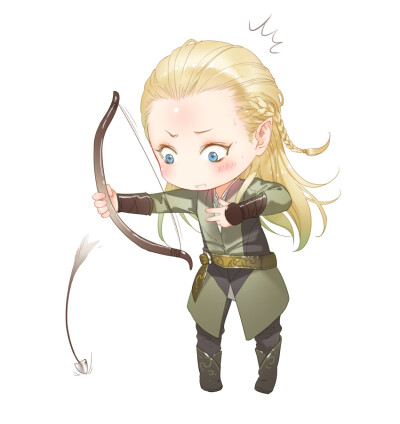 霍比特人##莱戈拉斯绿叶#小时候皮~用树枝自制了弓箭 @匪萌十月