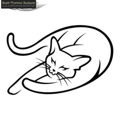 简单猫纹身design