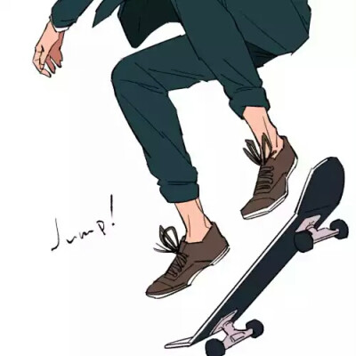 滑板男生头像图片