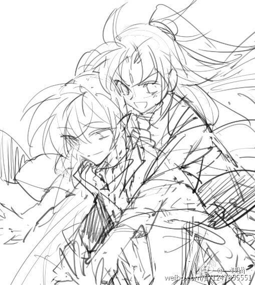 漫画哮天录飒勾线活泼线稿【未狸猫】漫画美三眼美多肉肉耽图片